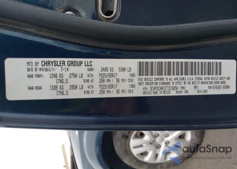 2014 Dodge Journey American Value Pkg from USA, damaged, VIN 3C4PDCAB1ET315050